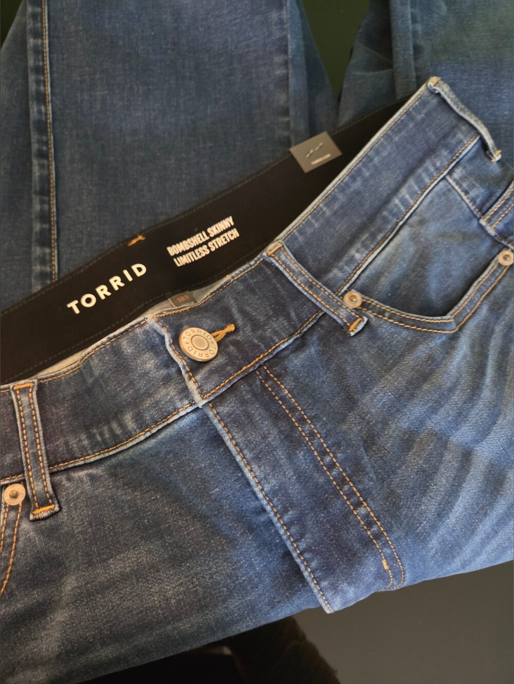 Torrid Dark Blue Bombshell Skinny Jeans